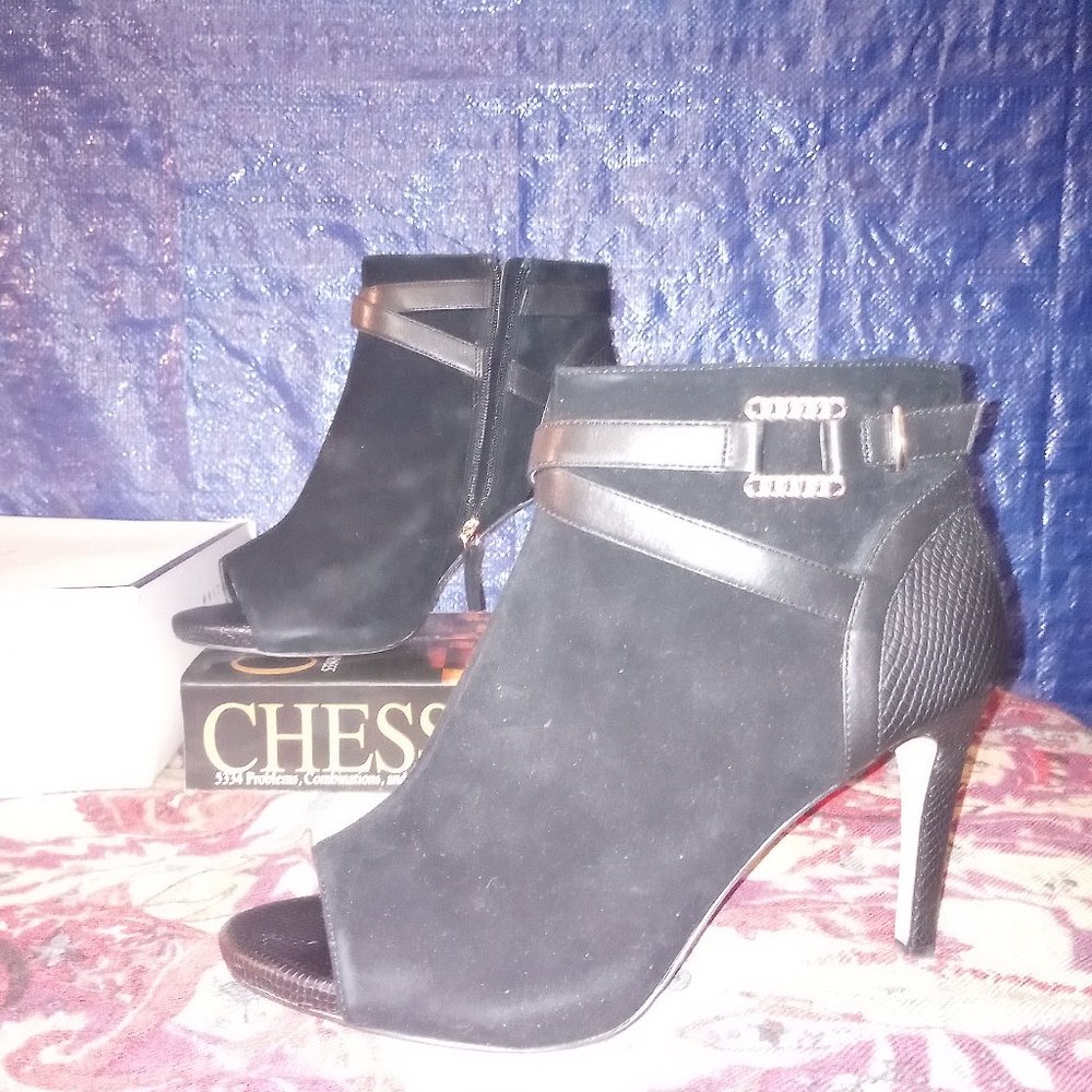 White House Black Market Open toe booties